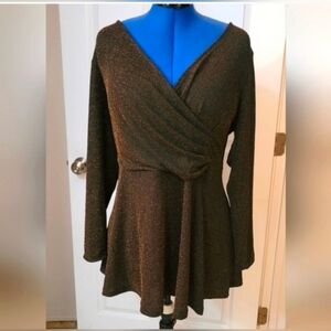 Black and gold sparkle top.